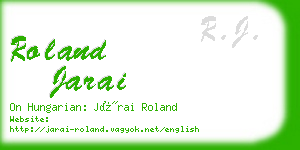 roland jarai business card